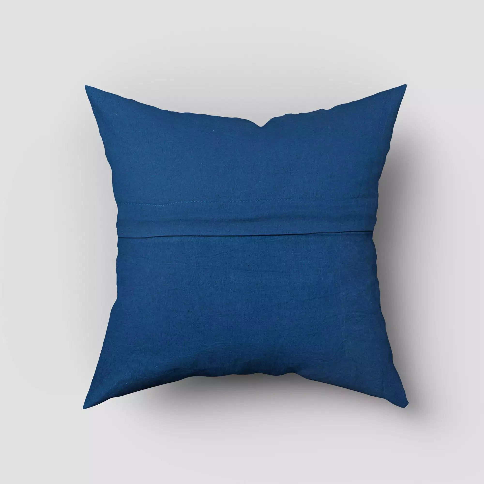 Hand Block Indigo Leaf Printed Pure Cotton Soft Cushion Cover